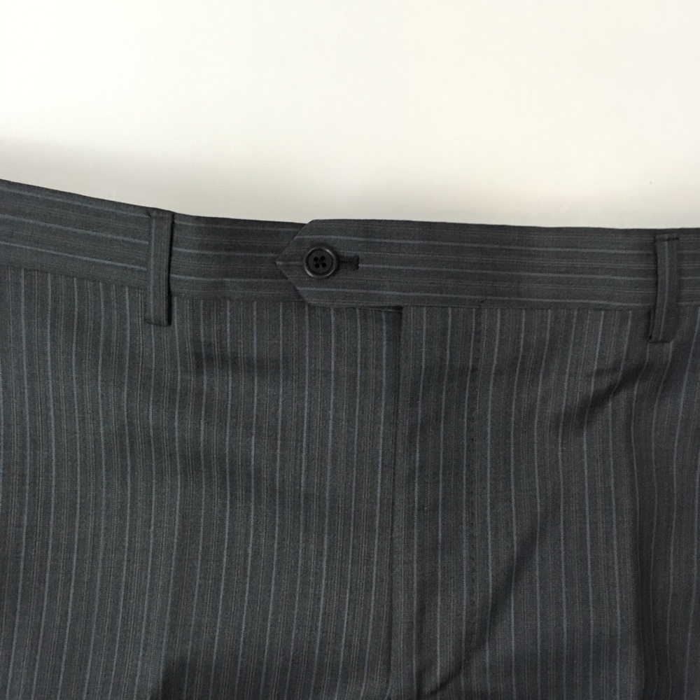 Ermenegildo zegna cloth 40r mens suit gray stripes wool silk new nwt ea0330 - Picture 7 of 8